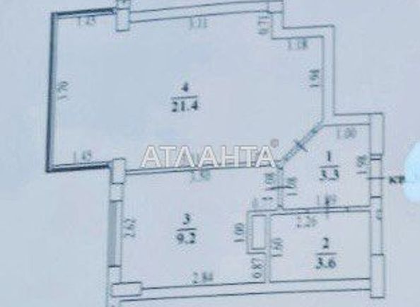 1-кімнатна квартира за адресою вул. Бочарова ген. (площа 37,5 м2) - Atlanta.ua - фото 2