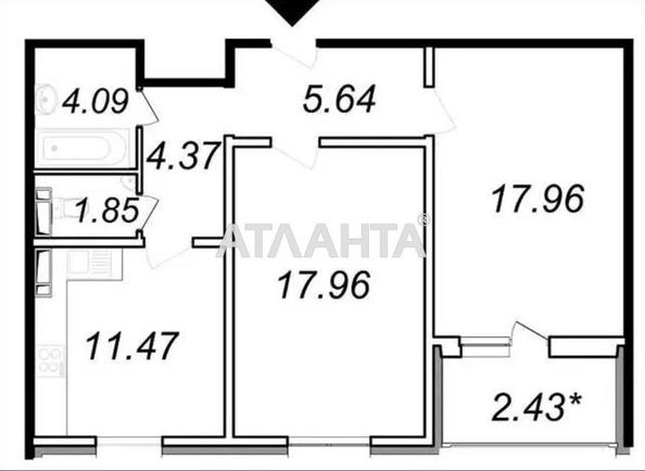 2-rooms apartment apartment by the address st. Sergeya Danchenko (area 66,0 m2) - Atlanta.ua - photo 10