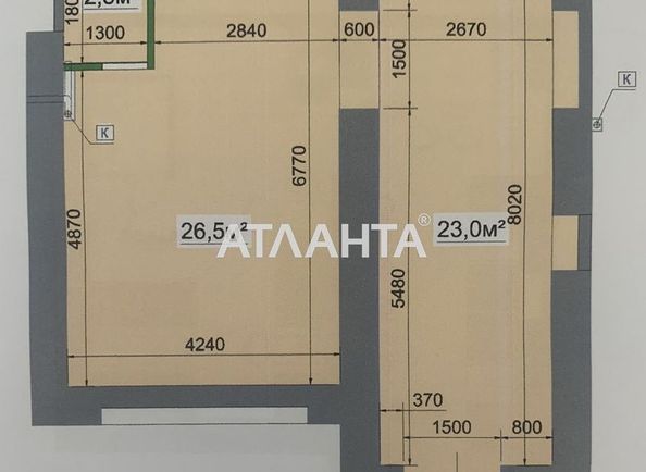 1-room apartment apartment by the address st. Nikolaevskaya dor Kotovskaya dor (area 52 m²) - Atlanta.ua