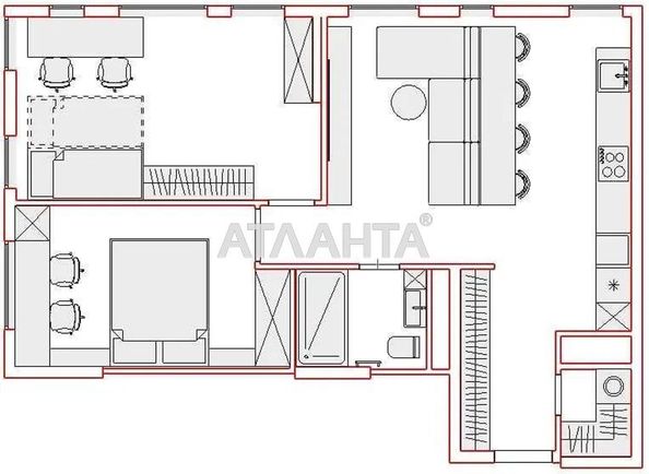3-комнатная квартира по адресу Одесское шоссе (площадь 65,1 м²) - Atlanta.ua - фото 17