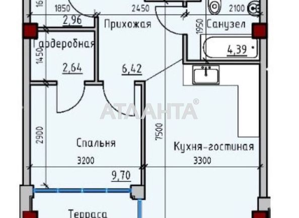 1-кімнатна квартира за адресою вул. Приморська (площа 47 м²) - Atlanta.ua - фото 11