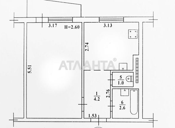 1-room apartment apartment by the address st. Zholio kyuri (area 35,0 m2) - Atlanta.ua - photo 6