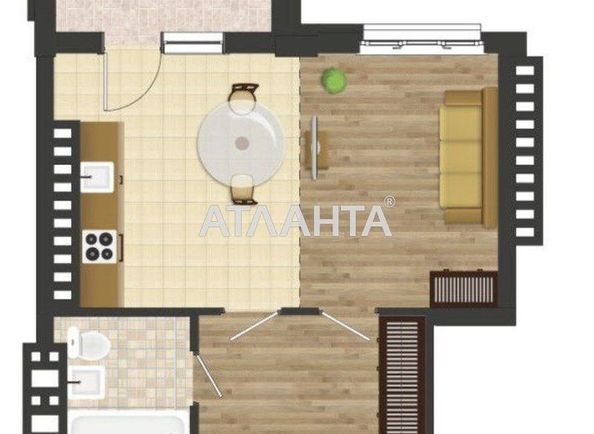 1-room apartment apartment by the address st. Nikolaevskaya (area 38,5 m²) - Atlanta.ua - photo 3
