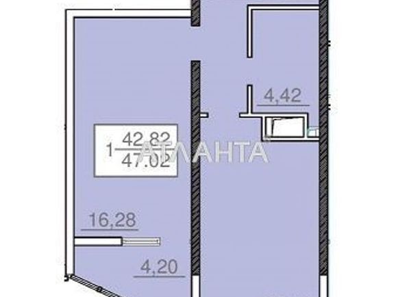 1-комнатная квартира по адресу Итальянский бул. (площадь 48 м²) - Atlanta.ua - фото 3
