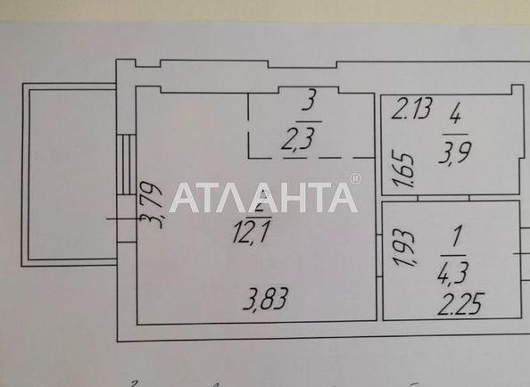1-room apartment apartment by the address st. Profsoyuznaya (area 25,5 m2) - Atlanta.ua - photo 2