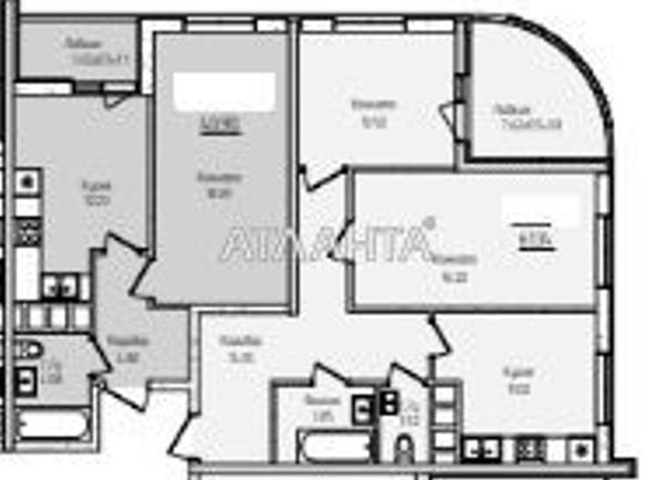 3-комнатная квартира по адресу ул. Краснова (площадь 102,0 м2) - Atlanta.ua - фото 4