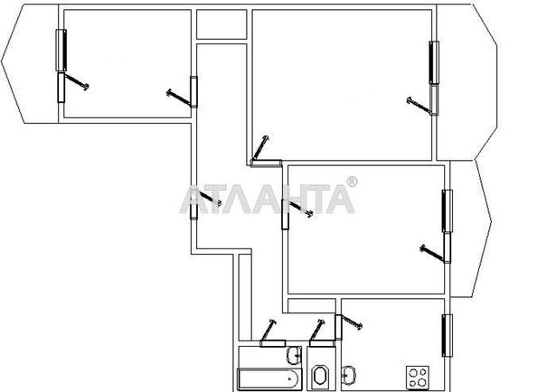 3-комнатная квартира по адресу ул. Сахарова (площадь 75 м²) - Atlanta.ua - фото 13