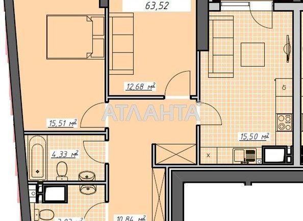 2-rooms apartment apartment by the address st. Kurortnyy per (area 63,5 m²) - Atlanta.ua - photo 8