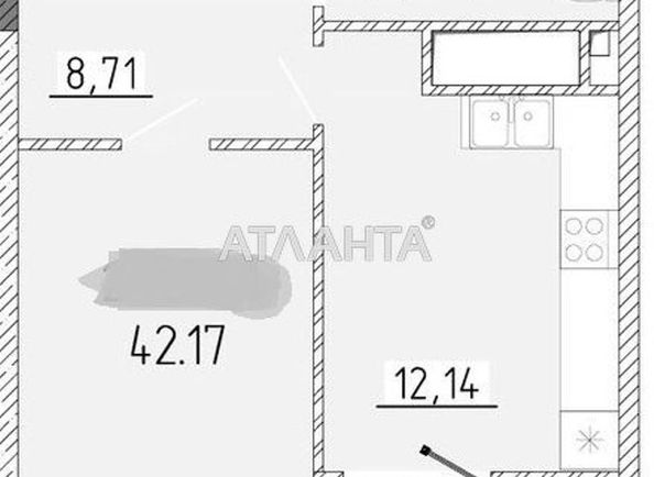 1-комнатная квартира по адресу ул. Краснова (площадь 42,2 м²) - Atlanta.ua - фото 4