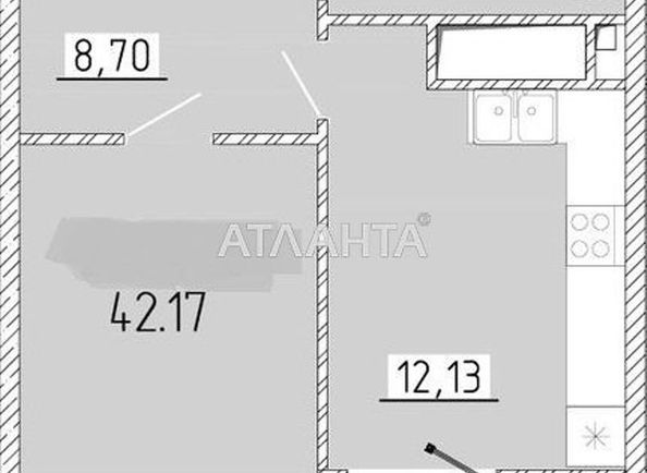 1-кімнатна квартира за адресою вул. Краснова (площа 41,7 м²) - Atlanta.ua - фото 4