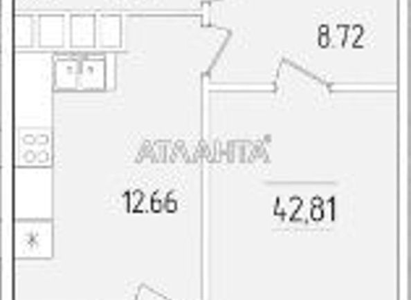 1-кімнатна квартира за адресою вул. Краснова (площа 42,8 м²) - Atlanta.ua - фото 4