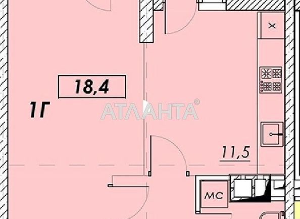 1-комнатная квартира по адресу ул. Прохоровская (площадь 40,6 м²) - Atlanta.ua