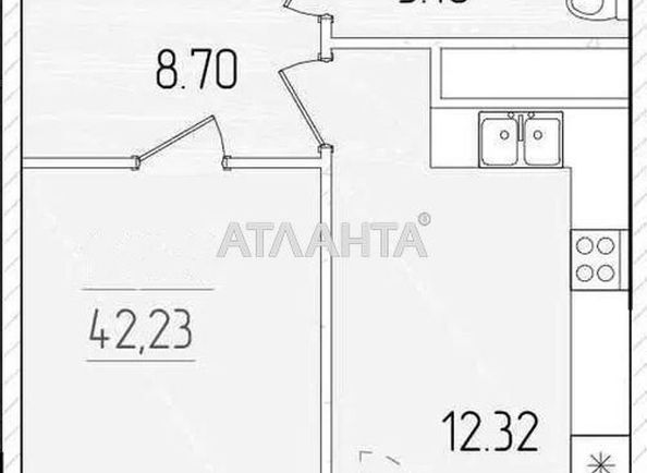1-room apartment apartment by the address st. Krasnova (area 42,2 m²) - Atlanta.ua - photo 2