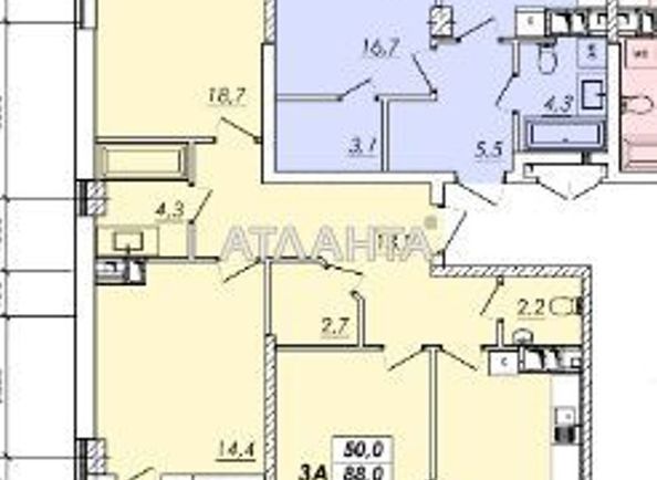 3-rooms apartment apartment by the address st. Ovidiopolskaya dor (area 88,0 m2) - Atlanta.ua - photo 6