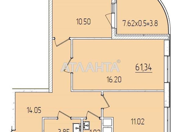 2-rooms apartment apartment by the address st. Krasnova (area 61,3 m2) - Atlanta.ua - photo 3
