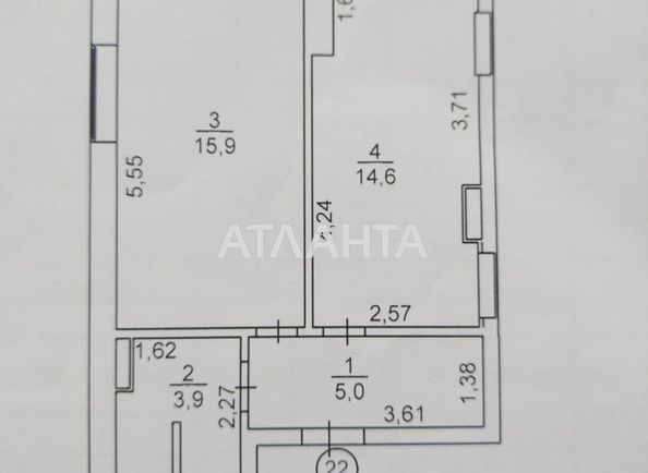 1-room apartment apartment by the address st. Dolgaya (area 39,4 m2) - Atlanta.ua - photo 12