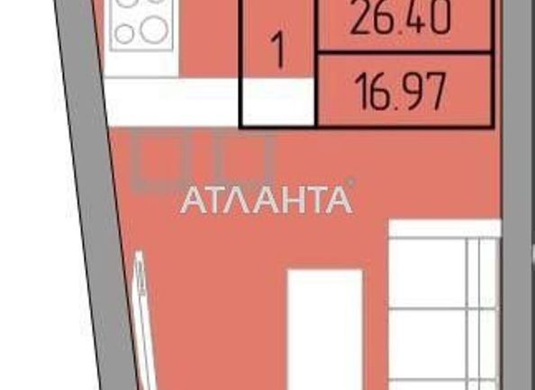 1-комнатная квартира по адресу ул. Пишоновская (площадь 28 м²) - Atlanta.ua - фото 3