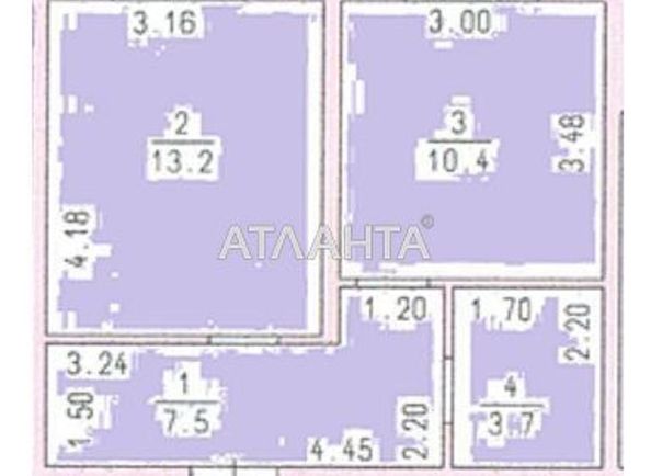 1-room apartment apartment by the address st. Tramvaynaya (area 34,8 m2) - Atlanta.ua - photo 2