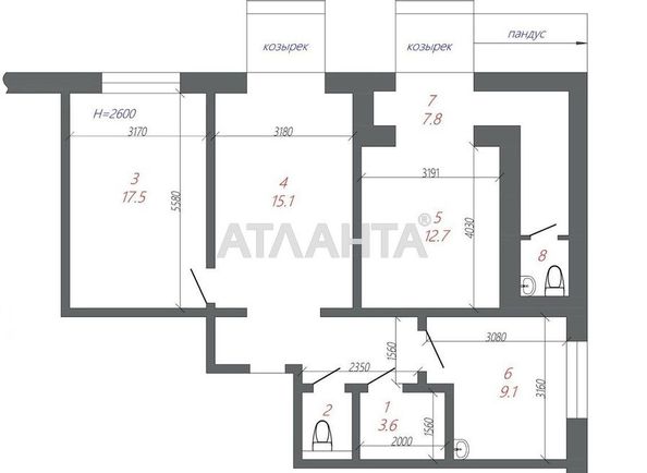 4+-rooms apartment apartment by the address st. Marselskaya (area 70,0 m2) - Atlanta.ua - photo 9