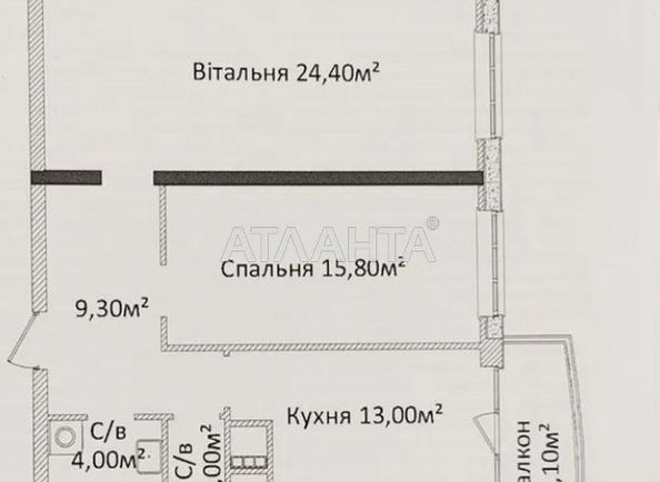 2-комнатная квартира по адресу Гагарина пр. (площадь 70 м²) - Atlanta.ua - фото 7