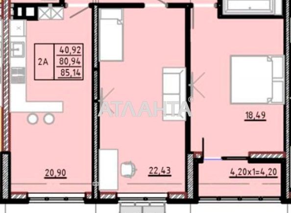 2-rooms apartment apartment by the address st. Franko Ivana (area 84,7 m2) - Atlanta.ua - photo 6