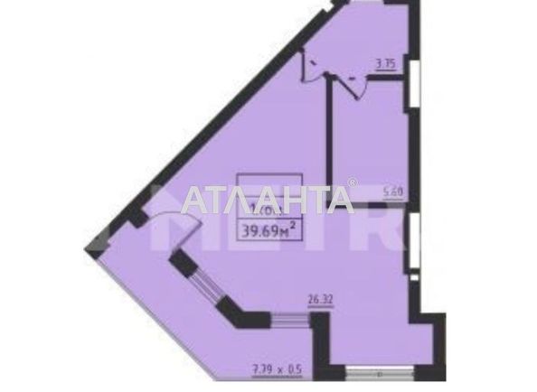 1-комнатная квартира по адресу ул. Дача ковалевского (площадь 39,7 м2) - Atlanta.ua - фото 5