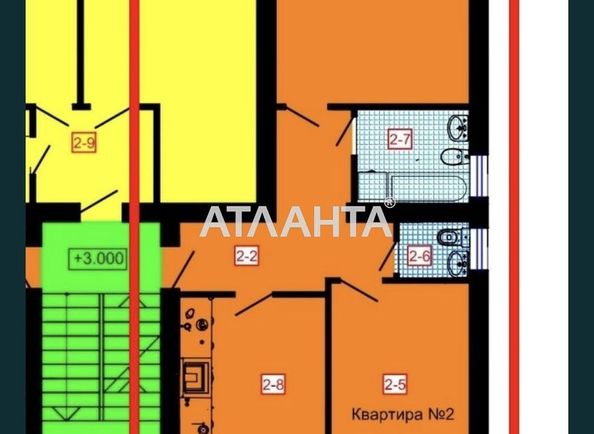 2-rooms apartment apartment by the address st. Krasnoy Kaliny (area 76,4 m2) - Atlanta.ua - photo 8