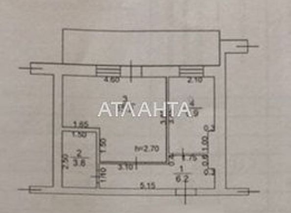 1-room apartment apartment by the address st. Tsentralnaya (area 35,5 m2) - Atlanta.ua - photo 9