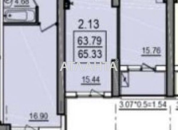 2-комнатная квартира по адресу ул. Дача Ковалевского (площадь 66,2 м²) - Atlanta.ua - фото 2