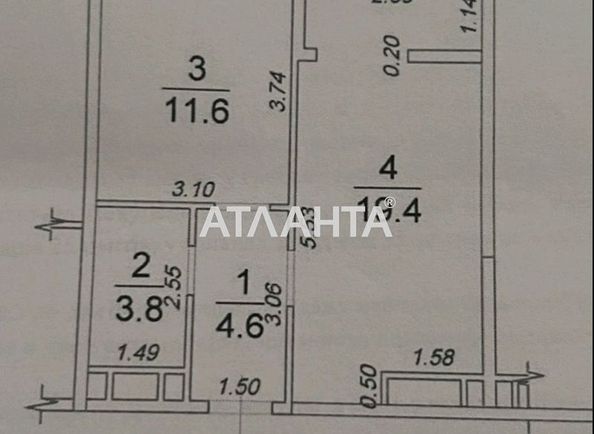 1-кімнатна квартира за адресою вул. Каманіна (площа 39,4 м²) - Atlanta.ua - фото 2