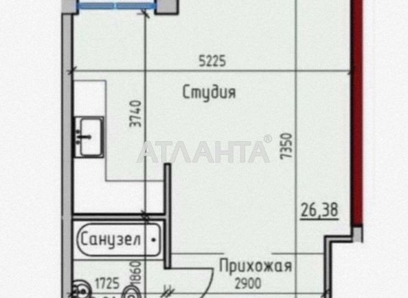 1-кімнатна квартира за адресою вул. Приморська (площа 37,0 м2) - Atlanta.ua - фото 3