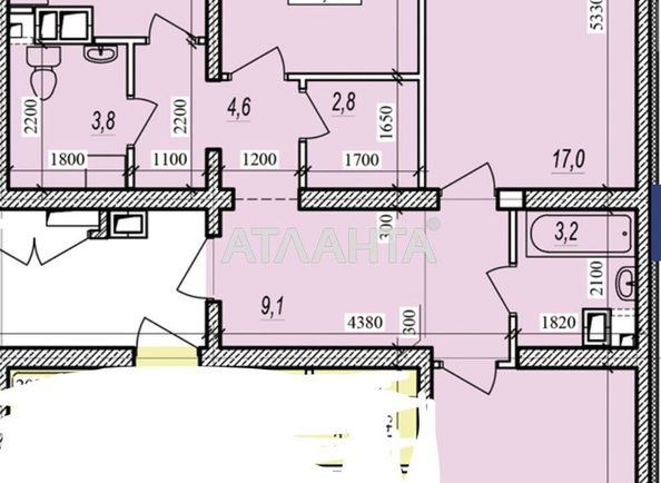 3-rooms apartment apartment by the address st. Prokhorovskaya Khvorostina (area 92,0 m2) - Atlanta.ua