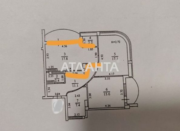 2-комнатная квартира по адресу ул. Говорова марш. (площадь 82,0 м2) - Atlanta.ua - фото 18