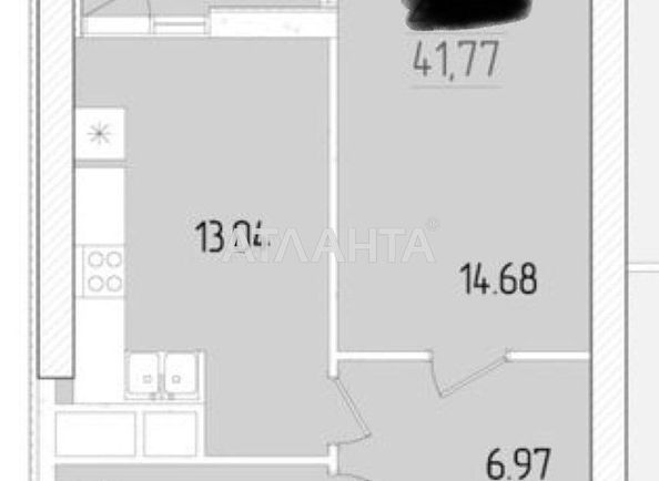 1-комнатная квартира по адресу ул. Краснова (площадь 42,0 м2) - Atlanta.ua - фото 2