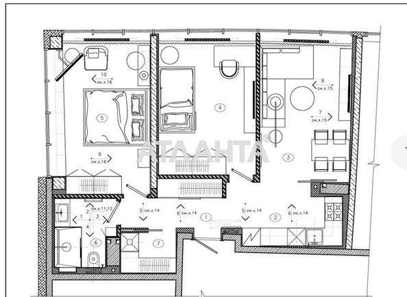 2-rooms apartment apartment by the address st. Druzhby narodov (area 73,0 m2) - Atlanta.ua - photo 3