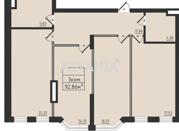 1-room apartment apartment by the address st. Dacha kovalevskogo Amundsena (area 91,6 m2) - Atlanta.ua - photo 8