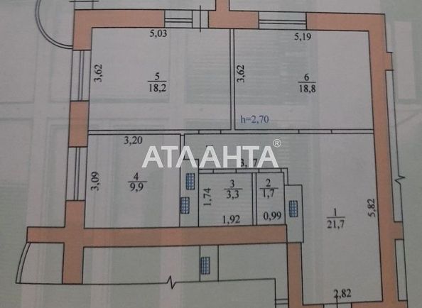 2-комнатная квартира по адресу ул. Новобилярская (площадь 81,3 м2) - Atlanta.ua - фото 16