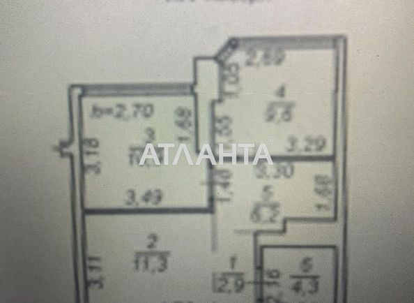 2-комнатная квартира по адресу ул. Левитана (площадь 47,0 м2) - Atlanta.ua - фото 6