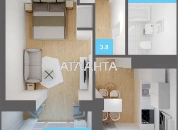 1-кімнатна квартира за адресою вул. Бочарова ген. (площа 39 м²) - Atlanta.ua - фото 14