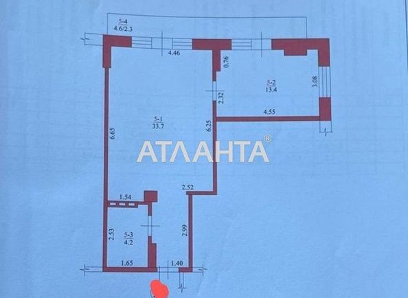 1-room apartment apartment by the address st. Shevchenko pr (area 53,6 m2) - Atlanta.ua - photo 7