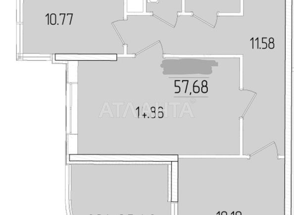 2-rooms apartment apartment by the address st. Krasnova (area 57,7 m2) - Atlanta.ua - photo 2