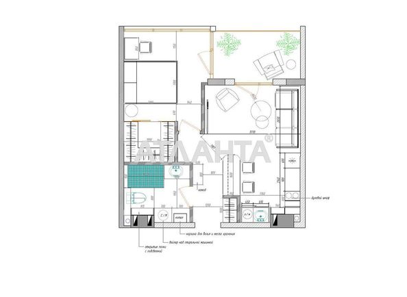 1-room apartment apartment by the address st. Parkovaya (area 45,8 m2) - Atlanta.ua - photo 8