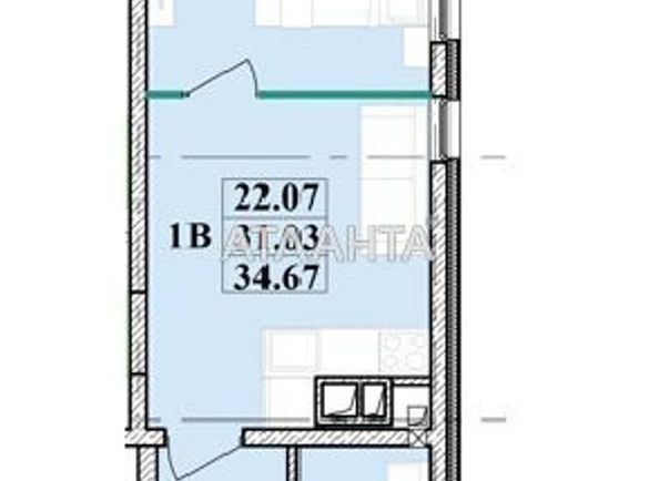 1-кімнатна квартира за адресою вул. Франка Івана (площа 33,3 м²) - Atlanta.ua - фото 13