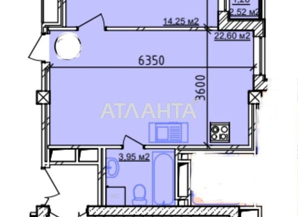 1-комнатная квартира по адресу ул. Гераневая (площадь 42,0 м2) - Atlanta.ua - фото 8