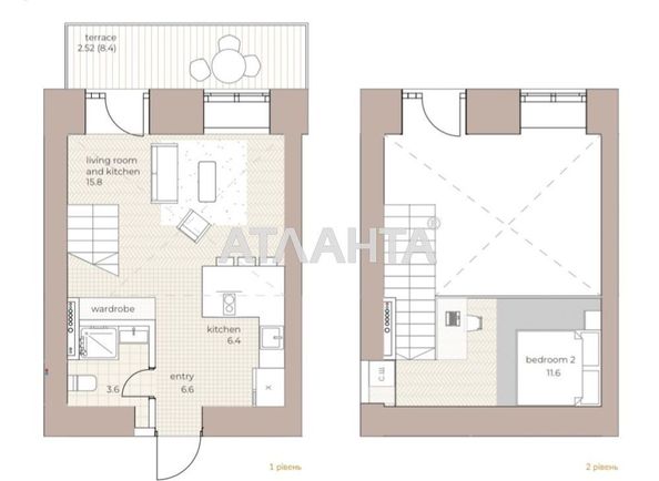 2-rooms apartment apartment by the address st. Gogolya (area 52,4 m2) - Atlanta.ua - photo 2