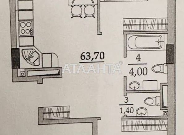 2-кімнатна квартира за адресою вул. Вільямса ак. (площа 64,8 м²) - Atlanta.ua - фото 13