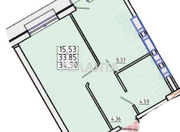 1-кімнатна квартира за адресою Люстдорфська дор. (площа 34,3 м²) - Atlanta.ua - фото 3
