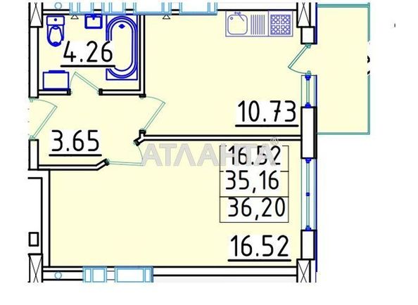 1-кімнатна квартира за адресою Люстдорфська дор. (площа 36,5 м²) - Atlanta.ua - фото 12