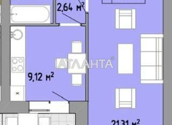 1-room apartment apartment by the address st. Nebesnoy Sotni pr Zhukova marsh pr Leninskoy iskry pr (area 43 m²) - Atlanta.ua - photo 3