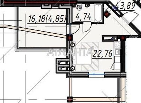 1-room apartment apartment by the address st. Fontanskaya dor Perekopskoy Divizii (area 32,4 m²) - Atlanta.ua - photo 4